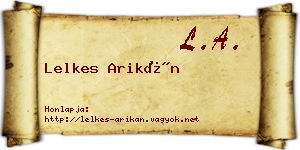 Lelkes Arikán névjegykártya